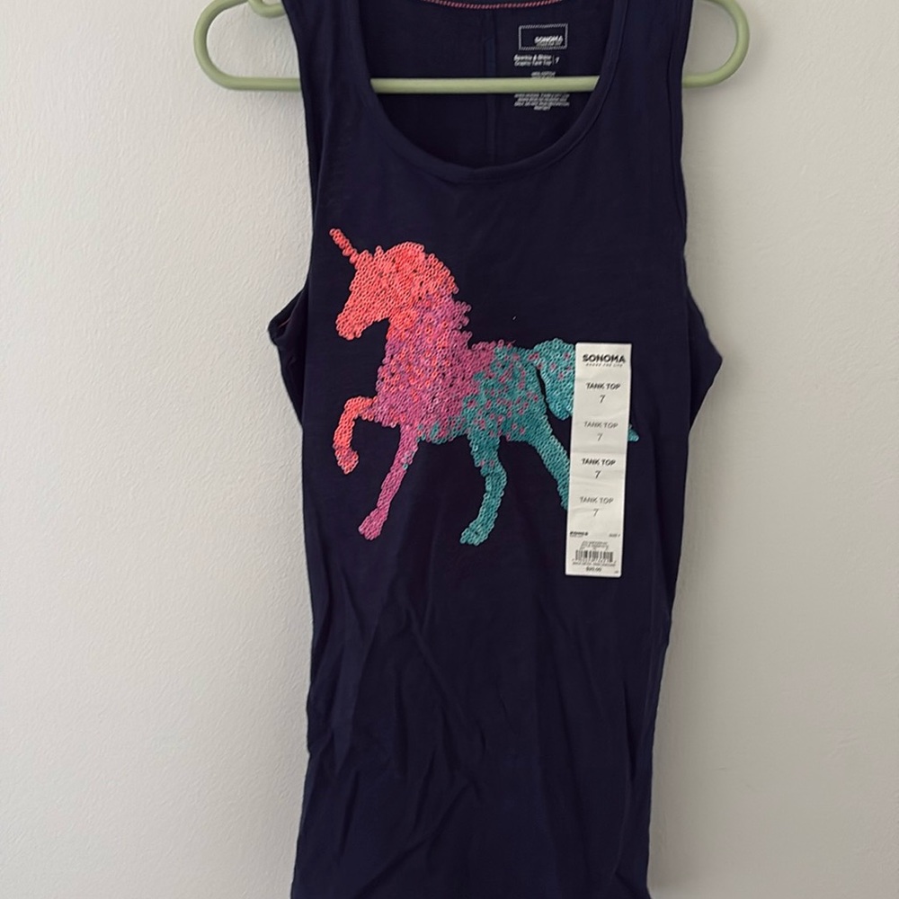 NWT Sonoma girls tank top size 7
